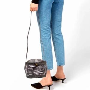 Faithfull The Brand Straw Crossbody Purse